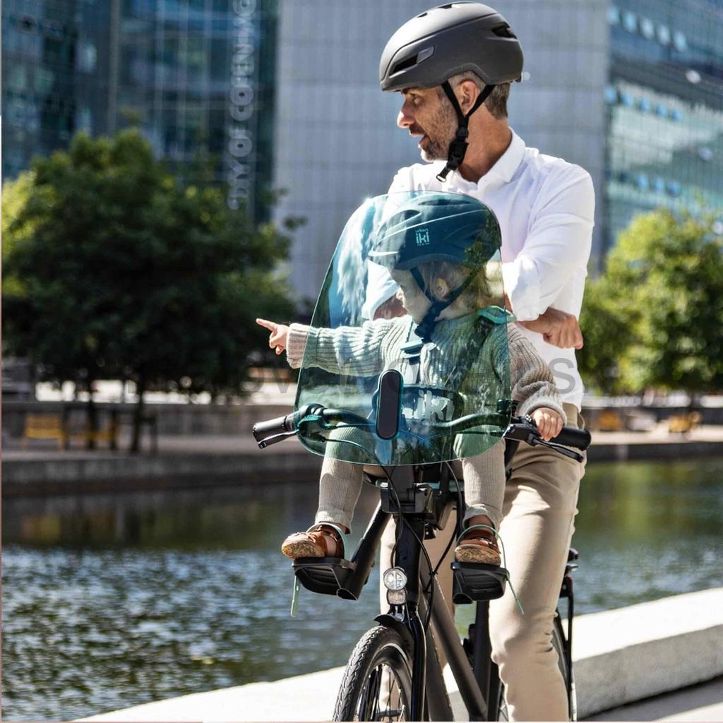 Predná sedačka na bicykel s adaptérom nosnosť 15kg, ČIERNA s hnedou