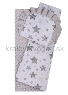 Hrubší set minky TROLLEY deka + vankúšik sivá