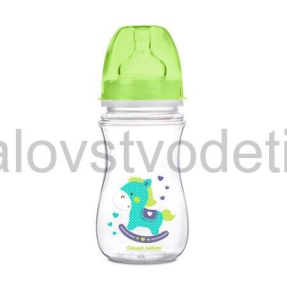 Canpol babies Antikoliková fľaša so širokým hrdlom EasyStart 240 ml PP TOYS zelená
