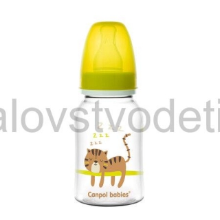 Canpol babies Fľaša s úzkym hrdlom 120 ml Africa - žltá