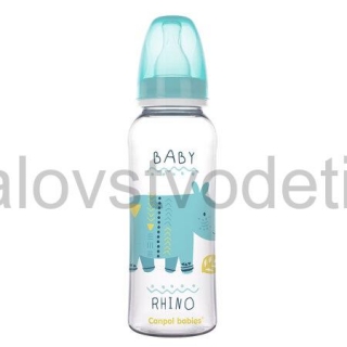 Canpol babies Fľaša s úzkym hrdlom 250 ml Africa - modrá